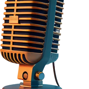 Metal Microphone On Stage